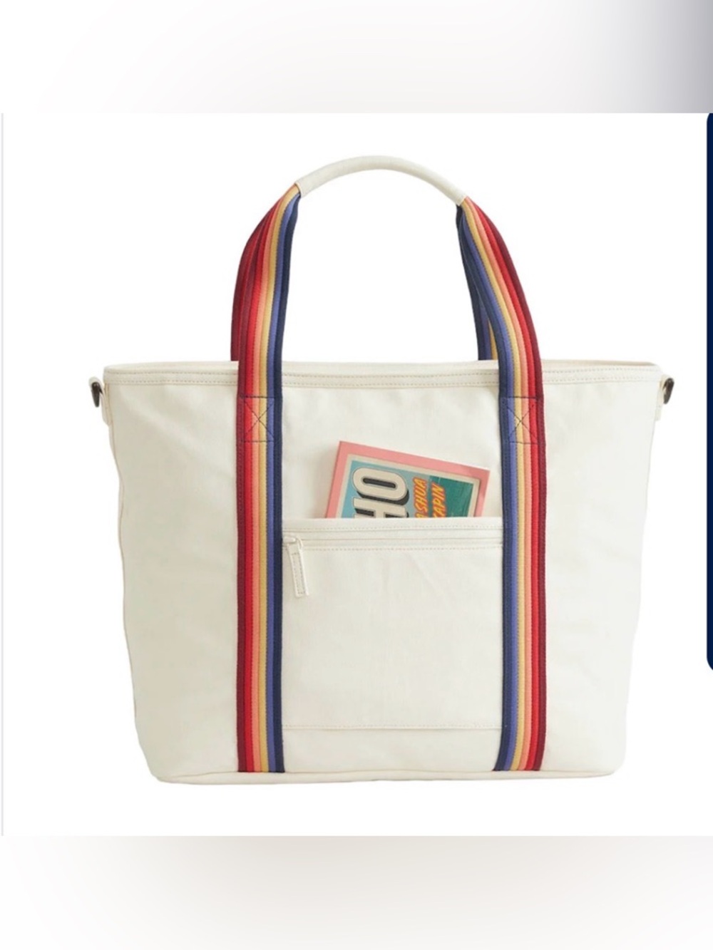 Marine Layer Natural Tote - carry on - rainbow
